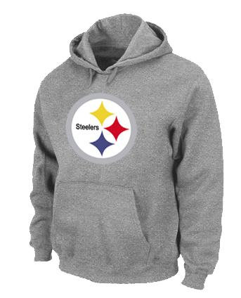 Pittsburgh Steelers Logo Pullover Hoodie Grey Pittsburgh Steelers Logo Pullover Hoodie Grey