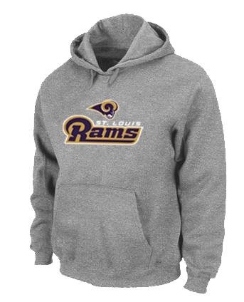 Los Angeles Rams Authentic Logo Pullover Hoodie Grey