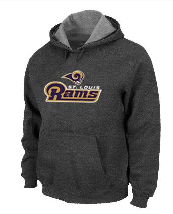 Los Angeles Rams Authentic Logo Pullover Hoodie D.Grey