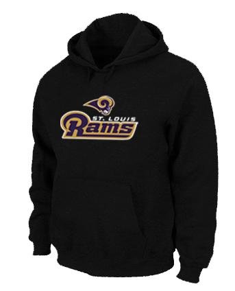 Los Angeles Rams Authentic Logo Pullover Hoodie Black