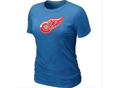 Women NHL Detroit Red Wings Big & Tall Logo L.blue T-Shirt