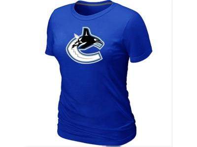 Women NHL Vancouver Canucks Big & Tall Logo Blue T-Shirt