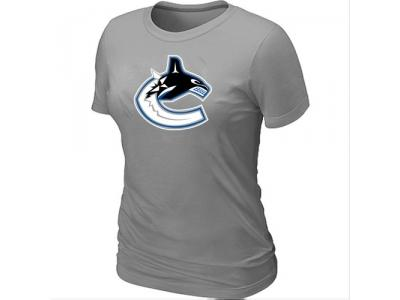 Women NHL Vancouver Canucks Big & Tall Logo L.Grey T-Shirt Women NHL Vancouver Canucks Big & Tall Logo L.Grey T-Shirt