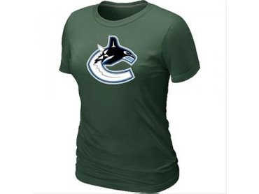 Women NHL Vancouver Canucks Big & Tall Logo D.Green T-Shirt