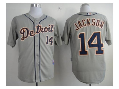 mlb jerseys detroit tigers #14 jackson grey
