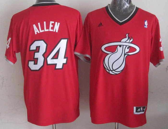 Miami Heat #34 Ray Allen Red 2013 Christmas Day Swingman Stitched NBA Jerseys