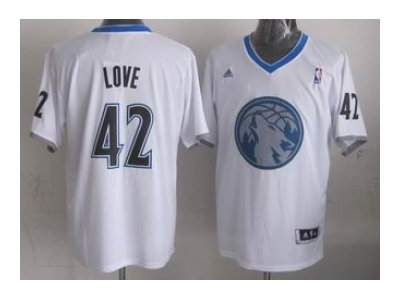 nba minnesota timberwolves #42 love white(2013 Christmas edition)