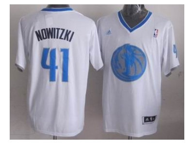 nba dallas mavericks #41 nowitzki white(2013 Christmas edition)