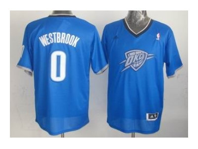 nba oklahoma city thunder #0 westbrook blue(2013 Christmas edition)