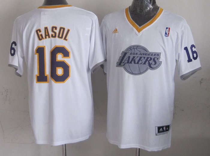 Los Angeles Lakers #16 Pau Gasol White 2013 Christmas Day Swingman Stitched NBA Jerseys