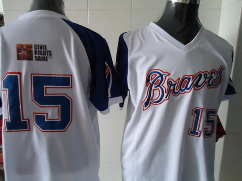 MLB Jerseys Atlanta Braves 15# White Jerseys MLB Jerseys Atlanta Braves 15# White Jerseys