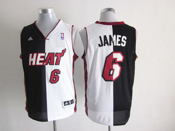 NBA Miami Heat 6 LeBron James Split Jerseys NBA Miami Heat 6 LeBron James Split Jerseys