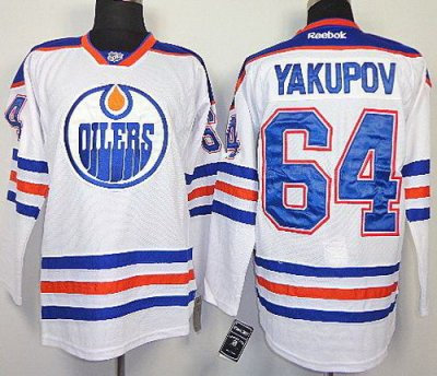 Edmonton Oilers #64 Neil Yakupov White NHL Jerseys
