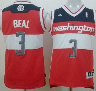 Washington Wizards 3 Bradley Beal Red Revolution 30 Swingman NBA Jerseys