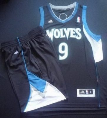 Minnesota Timberwolves 9 Ricky Rubio Black Revolution 30 Swingman NBA 