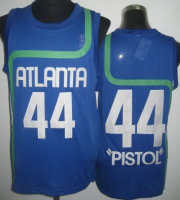 Atlanta Hawks 44 Pete Maravich Blue Revolution 30 NBA Jerseys