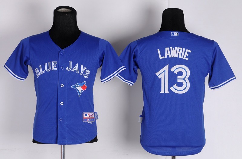 MLB Youth Toronto Blue Jays #13 Brett Lawrie Blue Jerseys