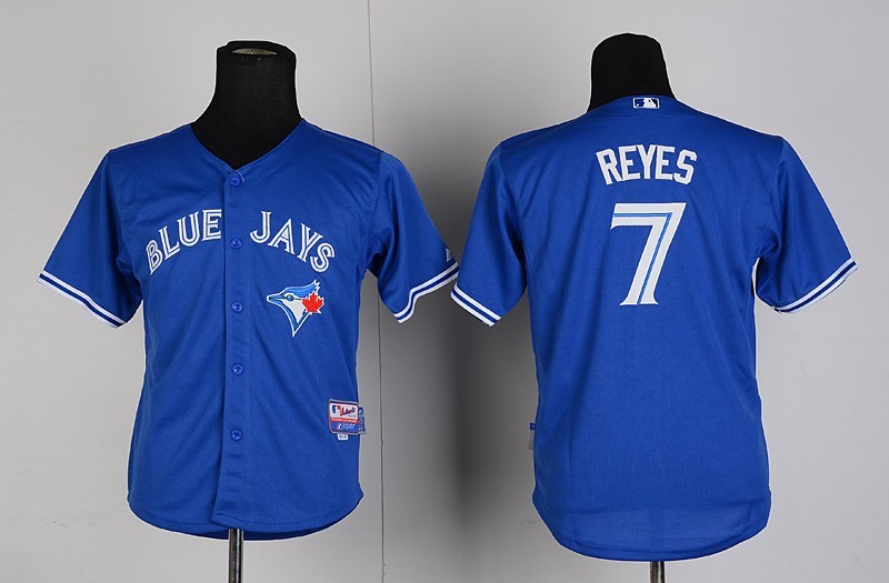 MLB Youth Toronto Blue Jays #7 Jose Reyes Canada Day Blue Jerseys