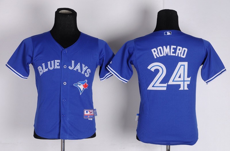 MLB Youth Toronto Blue Jays #24 Ricky Romero Blue Jerseys