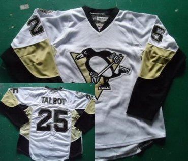 Pittsburgh Penguins 25 Maxime Talbot White NHL Jerseys