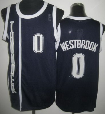 Oklahoma City Thunder #0 Russell Westbrook Blue Revolution 30 NBA Jerseys