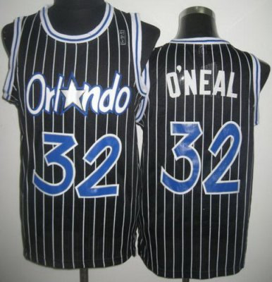 Orlando Magic 32 Shaquille O'Neal Black Throwback Revolution 30 NBA Basketball Jerseys