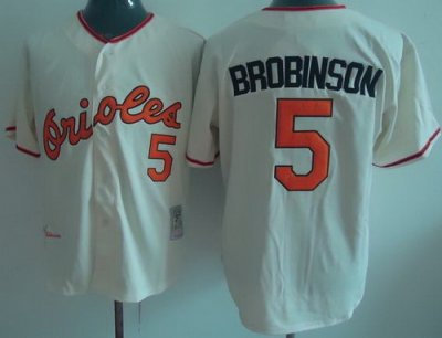 Baltimore Orioles 5 Brooks Robinson Cream Throwback MLB Jerseys Baltimore Orioles 5 Brooks Robinson Cream Throwback MLB Jerseys