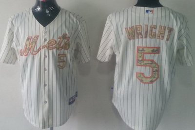 New York Mets 5 David Wright Cream Cool Base MLB Jersey Camo Number New York Mets 5 David Wright Cream Cool Base MLB Jersey Camo Number
