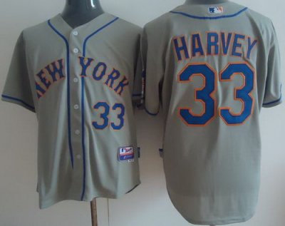 New York Mets 33 Matt Harvey Grey Cool Base MLB Jersey New York Mets 33 Matt Harvey Grey Cool Base MLB Jersey