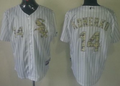 Chicago White Sox 14 Paul Konerko White Cool Base MLB Jersey Camo Number