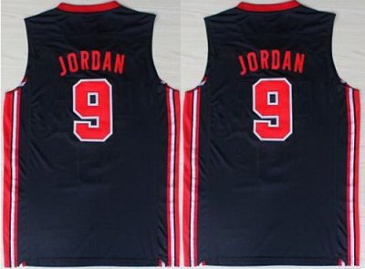 USA Basketball 1992 Olympic Dream Team Blue Jerseys 9# Michael Jordan