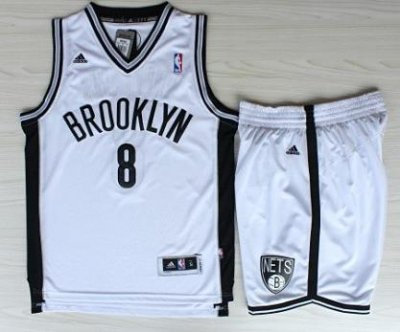 Brooklyn Nets 8 Deron Williams White Revolution 30 Swingman Jerseys Shorts NBA 