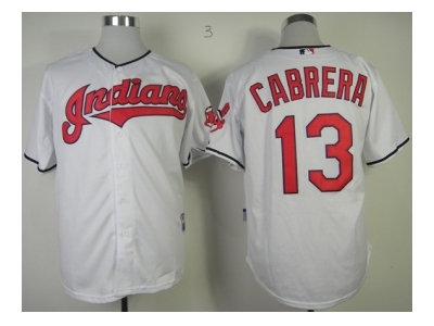 mlb jerseys cleveland indians #13 cabrera white(2013 new) mlb jerseys cleveland indians #13 cabrera white(2013 new)