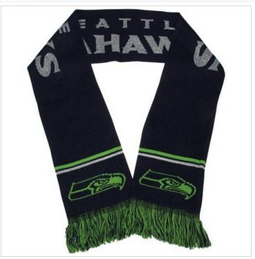 Seattle Seahawks Ladies Metallic Thread Scarf Blue