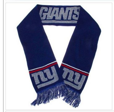 New York Giants Ladies Metallic Thread Scarf Blue