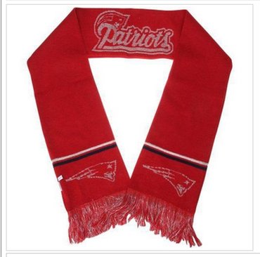 New England Patriots Ladies Metallic Thread Scarf Red