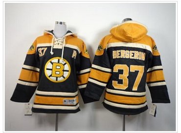 Youth NHL Boston Bruins #37 Patrice Bergeron Black Sawyer Hooded Sweatshirt Jersey Youth NHL Boston Bruins #37 Patrice Bergeron Black Sawyer Hooded Sweatshirt Jersey