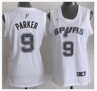 Women's Spurs #9 Tony Parker White Fashion Stitched NBA Jersey