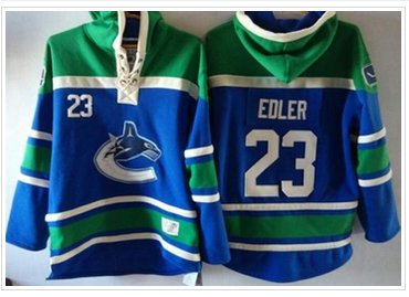 Vancouver Canucks #23 Alexander Edler Blue Sawyer Hooded Sweatshirt Stitched NHL Jersey Vancouver Canucks #23 Alexander Edler Blue Sawyer Hooded Sweatshirt Stitched NHL Jersey