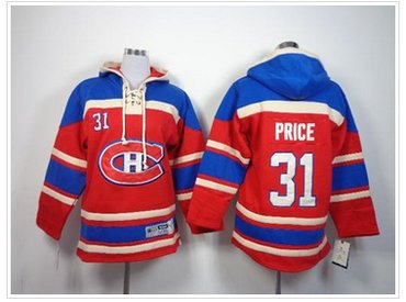 Youth NHL Canadiens #31 Carey Price Red Sawyer Hooded Sweatshirt Jersey