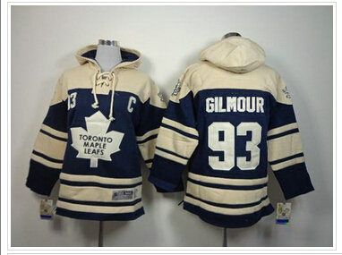 Youth NHL Maple Leafs #93 Doug Gilmour Blue Sawyer Hooded Sweatshirt Jersey
