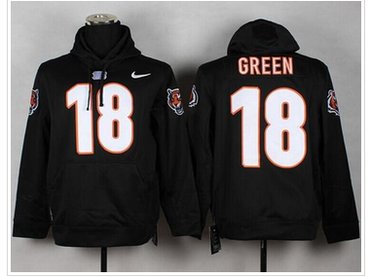 Cincinnati Bengals #18 A.J. Green Black Pullover NFL Hoodie
