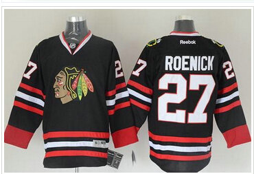 Chicago Blackhawks #27Jeremy Roenick Black Stitched NHL Jersey