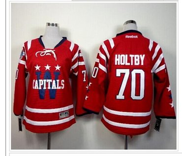 Youth Capitals #70 Braden Holtby 2015 Winter Classic Red NHL Jersey