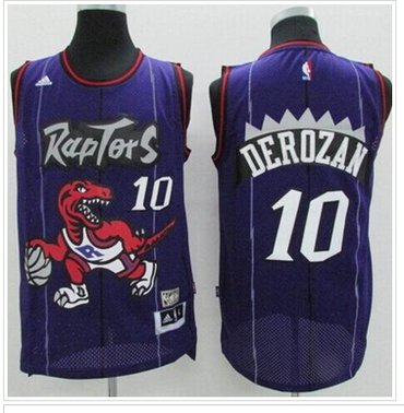 Toronto Raptors #10 DeMar DeRozan Purple Hardwood Classics NBA Jersey