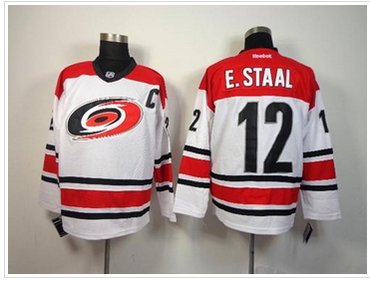 Carolina Hurricanes #12 Eric Staal White Home NHL Jersey