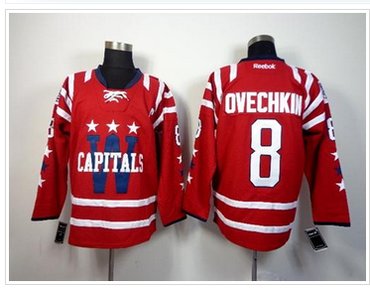 Washington Capitals #8 Alex Ovechkin 2015 Winter Classic Red Stitched NHL Jersey