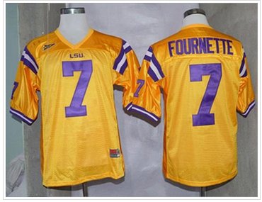 LSU Tigers #7 Leonard Fournette Gold Stitched NCAA Jersey