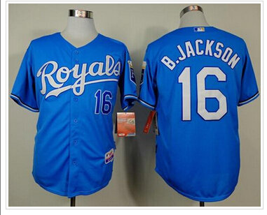 Kansas City Royals #16 Bo Jackson Light Blue Alternate Cool Base Stitched Baseball Jersey Kansas City Royals #16 Bo Jackson Light Blue Alternate Cool Base Stitched Baseball Jersey
