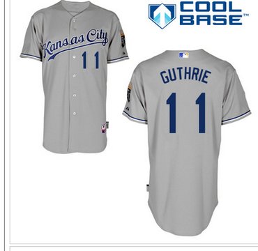 Royals #11 Jeremy Guthrie Grey Cool Base Stitched Baseball Jersey